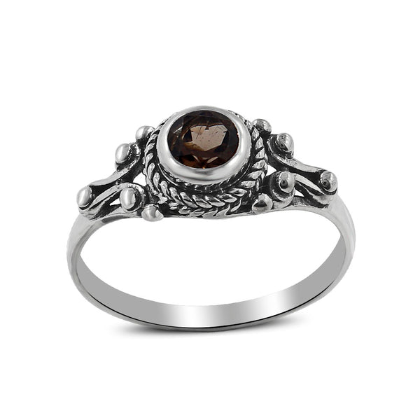 925 Sterling Silver Smoky Quartz Rings