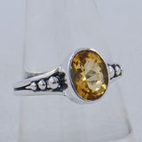 Natural Amethyst Silver Ring