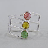 925 Sterling Silver Tourmaline Rings