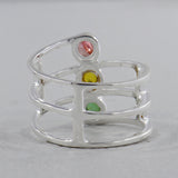 925 Sterling Silver Tourmaline Rings