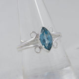 925 Sterling Silver Blue Topaz Ring