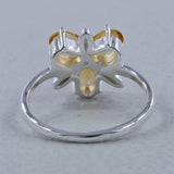 Natural Citrine Silver Rings