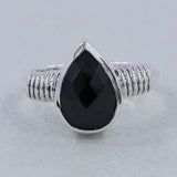 Natural Citrine Gemstone Silver Rings