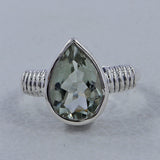 Natural Citrine Gemstone Silver Rings