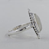 Rainbow Moonstone Sterling Silver Rings