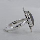 Rainbow Moonstone Sterling Silver Rings