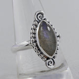 Rainbow Moonstone Sterling Silver Rings