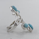 Larimar Designer Silver Rings