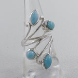 Larimar Designer Silver Rings