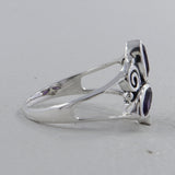 Natural Amethyst Silver Rings