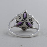 Natural Amethyst Silver Rings