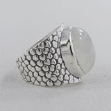 925 Sterling Silver Rainbow Moonstone Rings