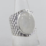 925 Sterling Silver Rainbow Moonstone Rings