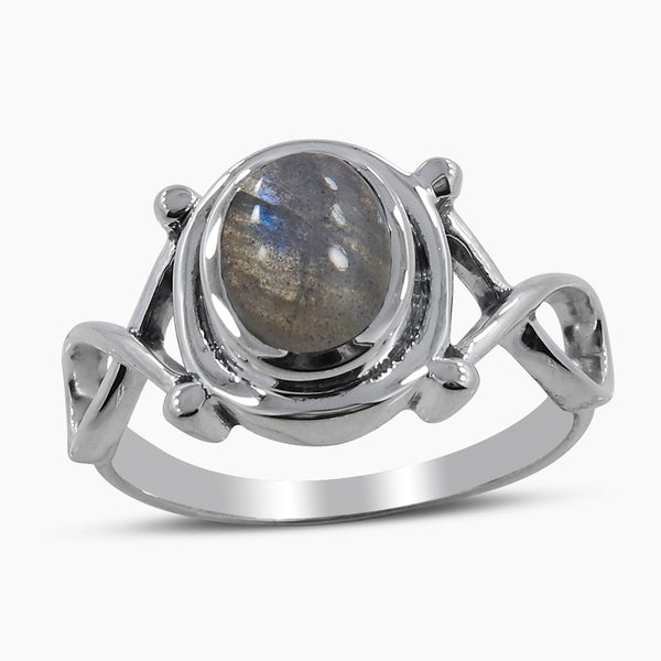 Rainbow Moonstone Sterling Silver Rings