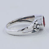 Natural Garnet Sterling Silver Rings