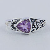 Natural Garnet Sterling Silver Rings