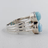 Rainbow Moonstone Silver Rings