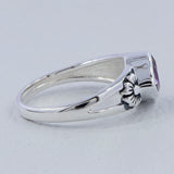 Natural Garnet Sterling Silver Rings