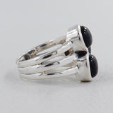 Rainbow Moonstone Silver Rings