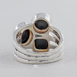 Rainbow Moonstone Silver Rings