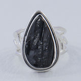 Black Tourmaline Silver Designer Rings