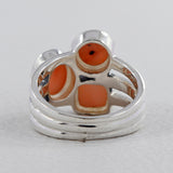Rainbow Moonstone Silver Rings