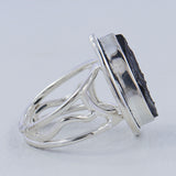 Black Tourmaline Silver Designer Rings