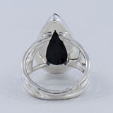 Black Tourmaline Silver Designer Rings