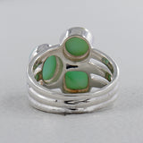 Rainbow Moonstone Silver Rings