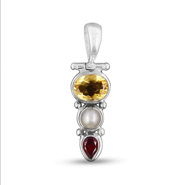 Blue Topaz Silver Pendant