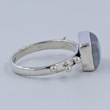 Rainbow Moonstone Silver Ring