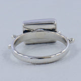 Rainbow Moonstone Silver Ring
