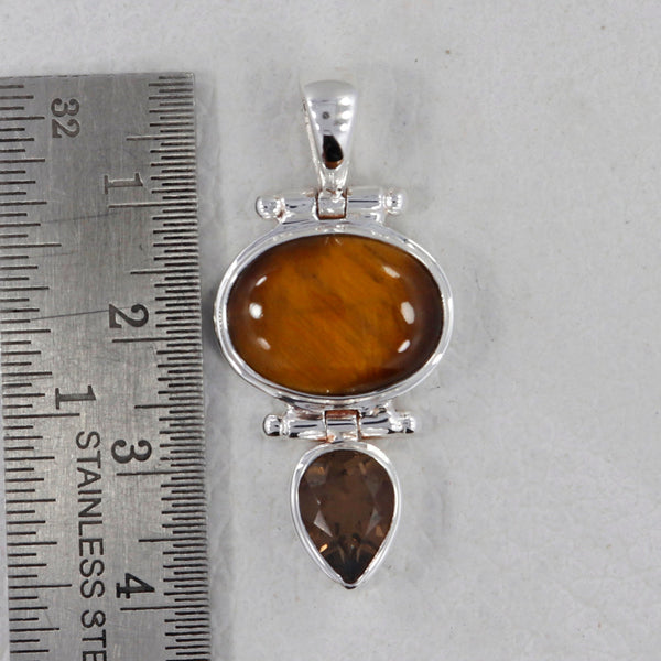 925 Silver Tiger Eye Pendants