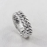 925 Sterling Silver Chain Link Band Ring