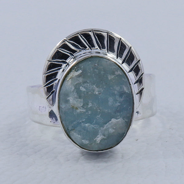 Aquamarine Sterling Silver Ring