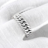 925 Sterling Silver Chain Link Band Ring