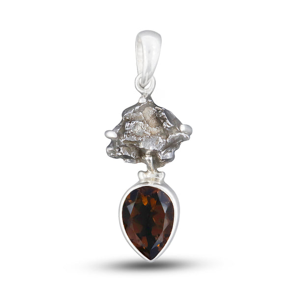 Meteorite Silver Pendant