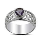 925 Sterling Silver Blue Topaz Ring