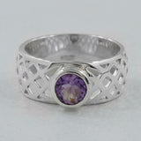 925 Sterling Silver Blue Topaz Ring