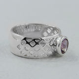 925 Sterling Silver Blue Topaz Ring