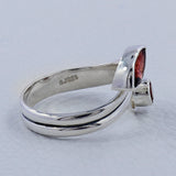 Natural Garnet Sterling Silver Ring
