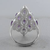 Natural Garnet Silver Rings