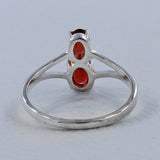 Natural Garnet Silver Rings