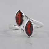 925 Sterling Silver Garnet Rings