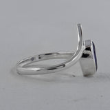 Natural Green Amethyst Silver Rings