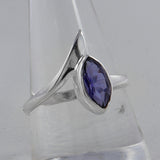 Natural Green Amethyst Silver Rings