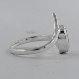 Natural Green Amethyst Silver Rings