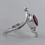 Garnet Silver Rings