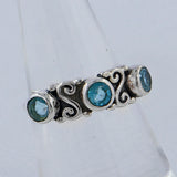 Blue Topaz Silver Designer Rings