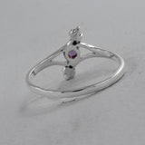 Natural Amethyst Silver Rings